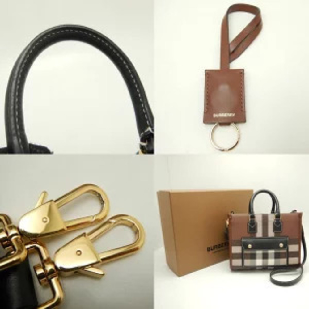 Burberry canvas bag leather Freya Tote brown - Picture 8 of 9